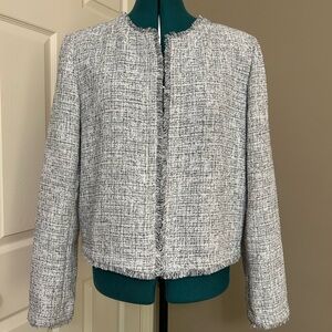 Calvin Klein Women's Black and White Tweed Blazer